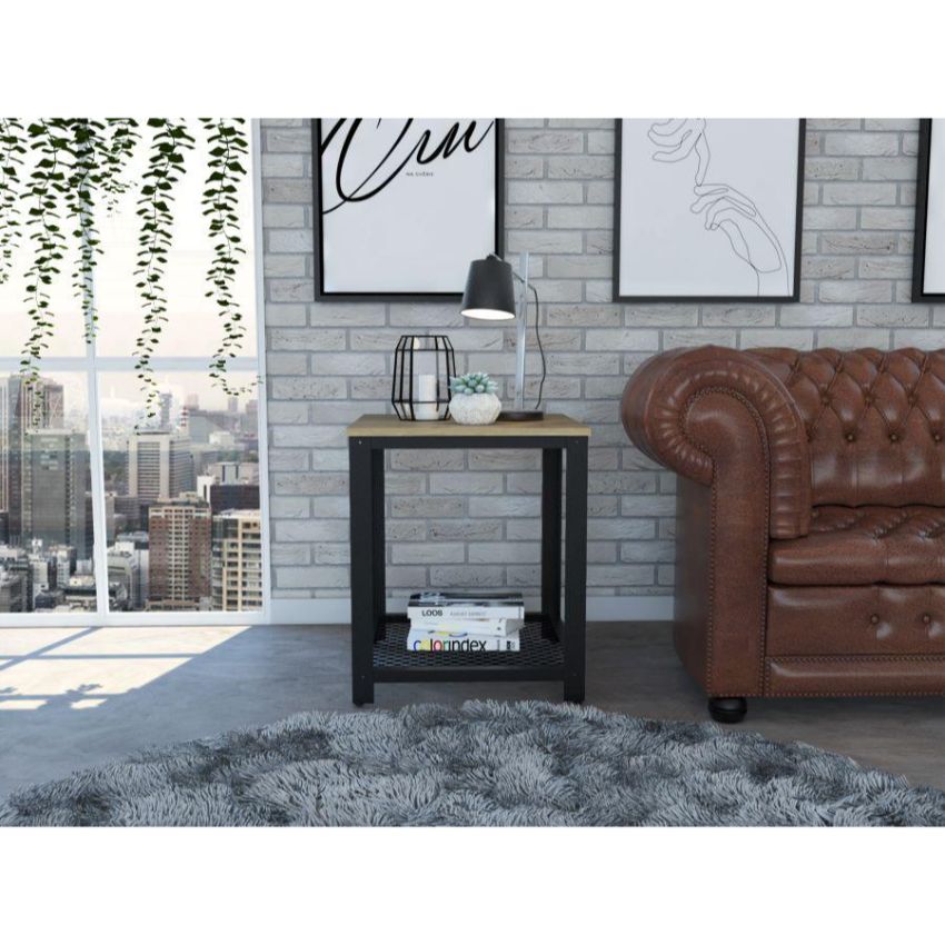 Mesa auxiliar dusty café claro