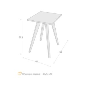 Mesa auxiliar lima blanco