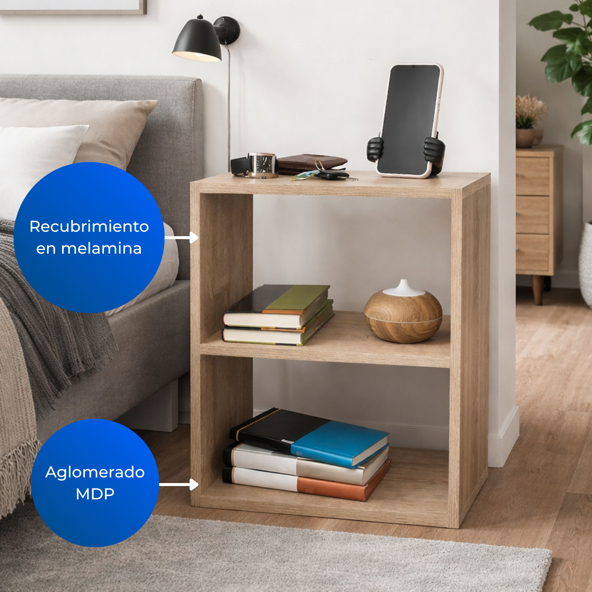 Mesa De Noche Valladolid Color Beige