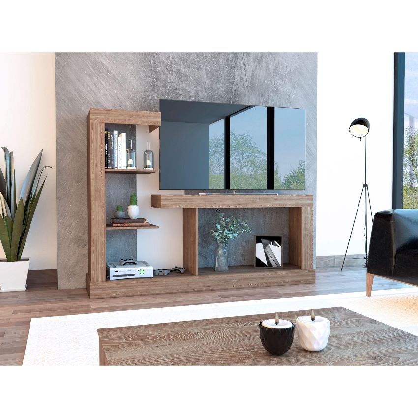 Mesa para tv samir miel/blanco
