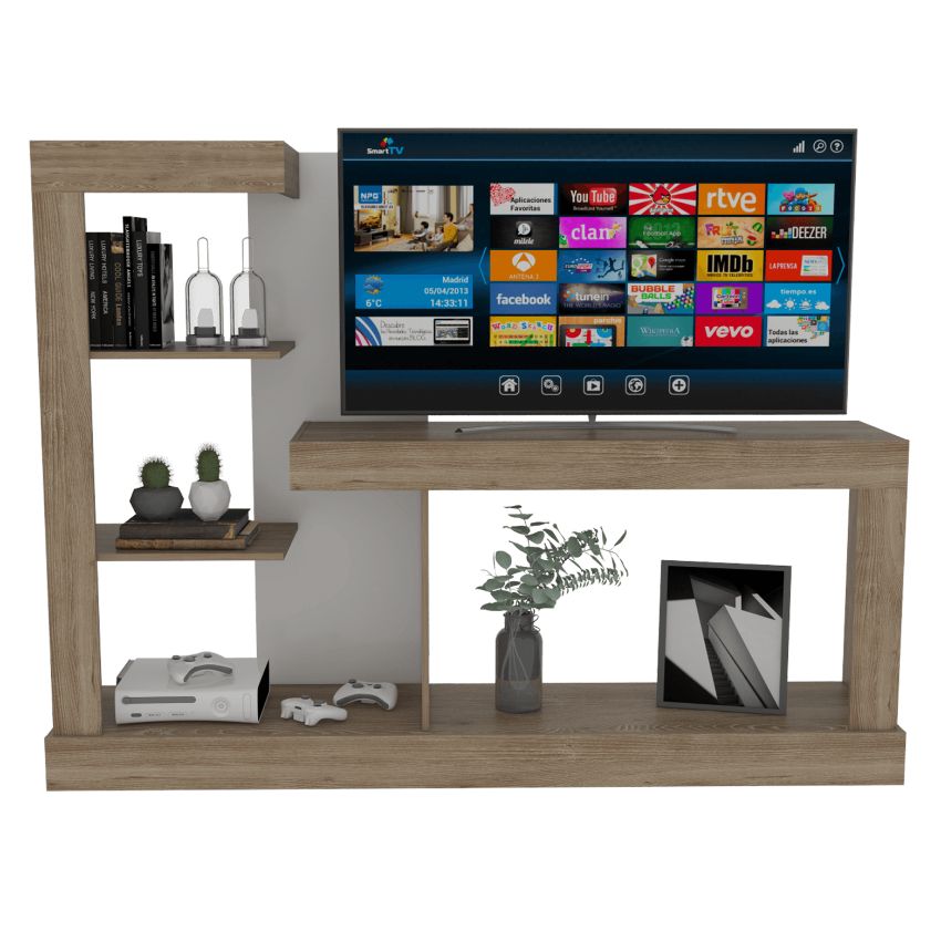 Mesa para tv samir miel/blanco