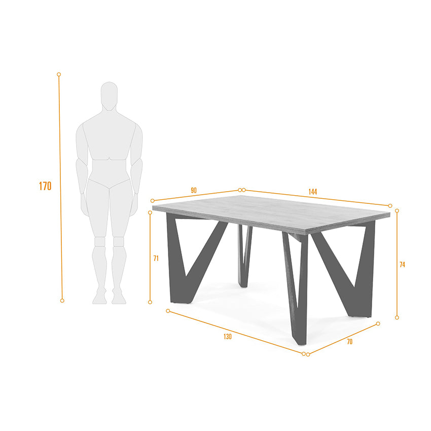 Mesa comedor 4 puestos brixton macula
