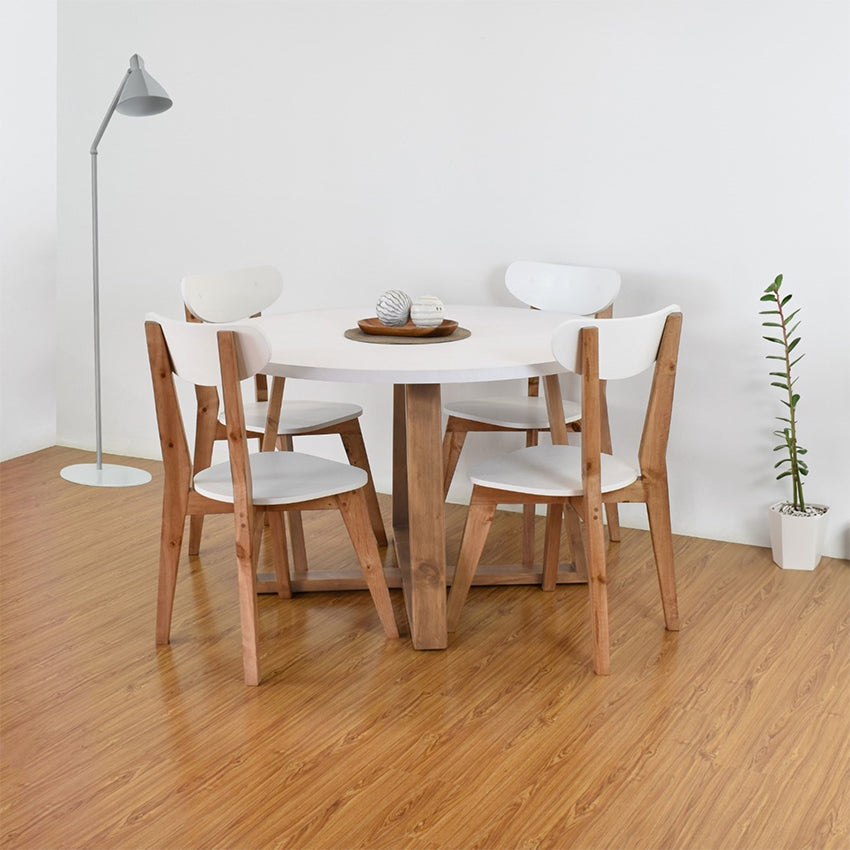 Mesa comedor 4 puestos maine blanco