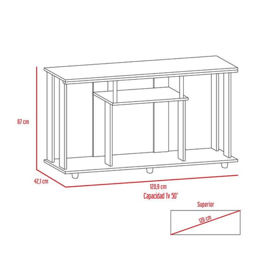 Mesa para tv alpin wengue
