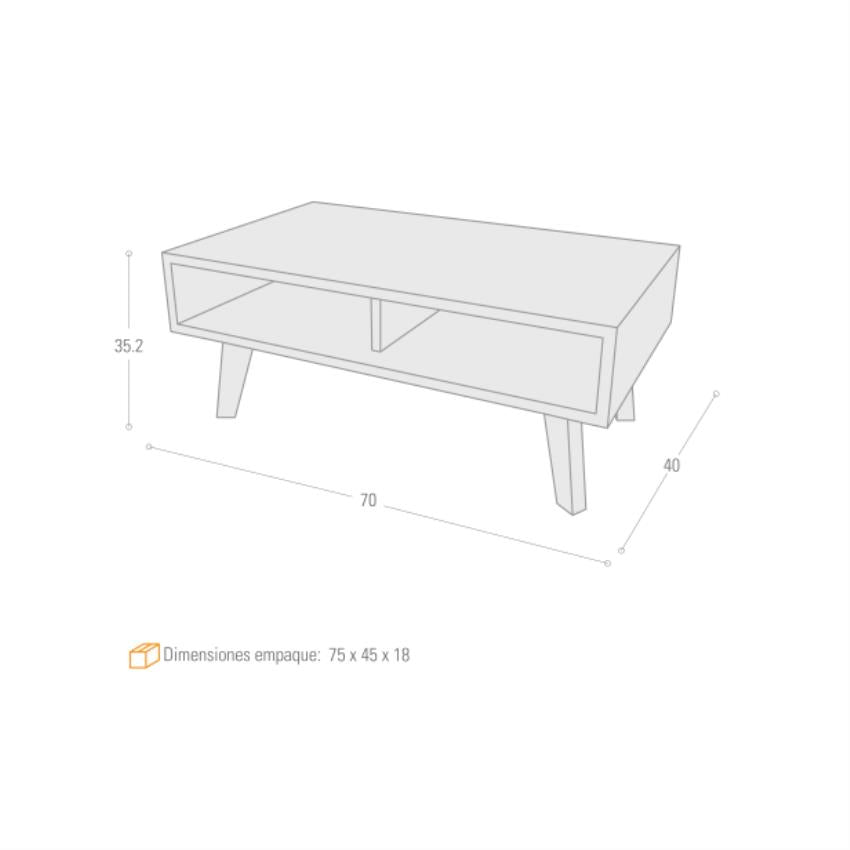 Mesa de centro barza blanco