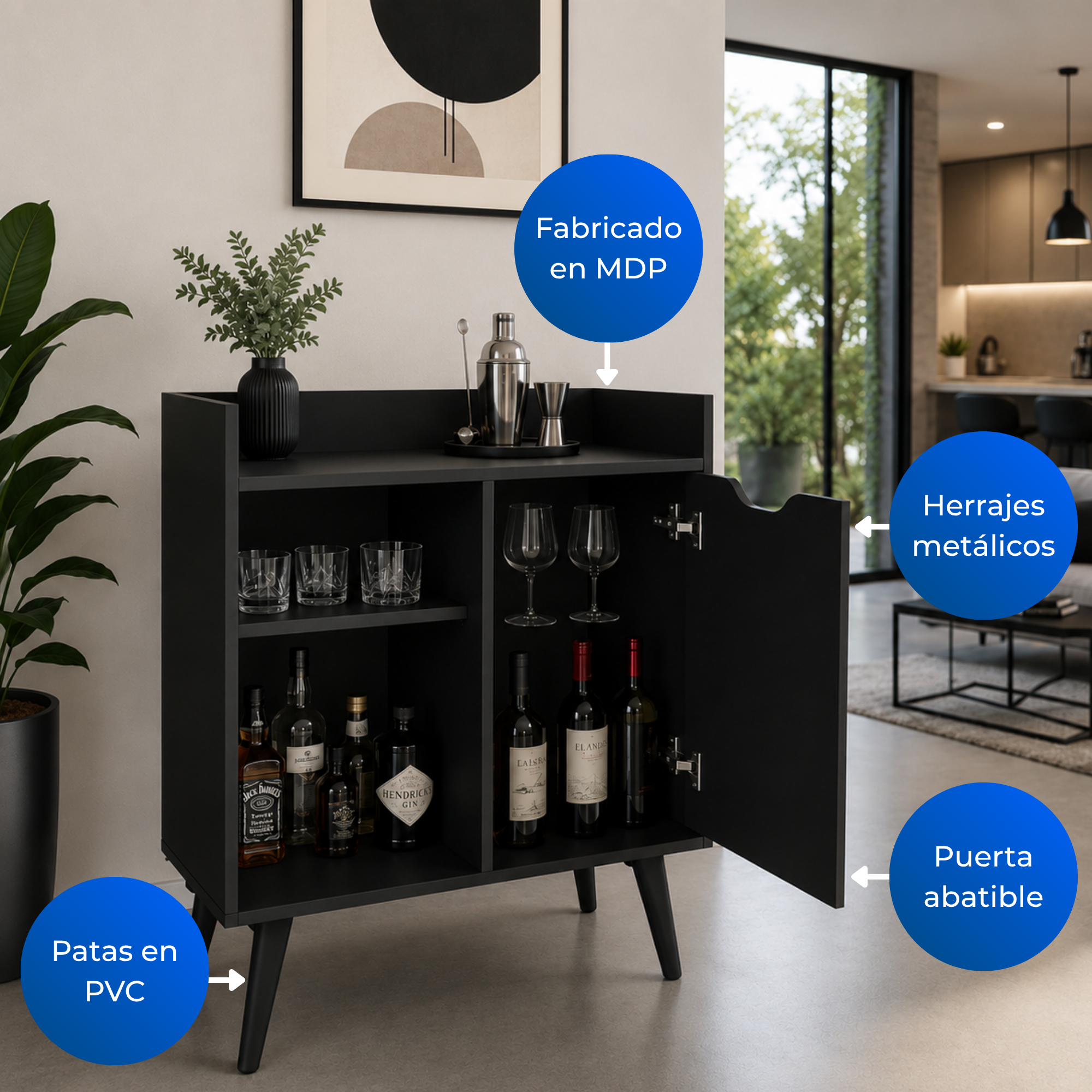 Mesa Auxiliar Arlo Negro