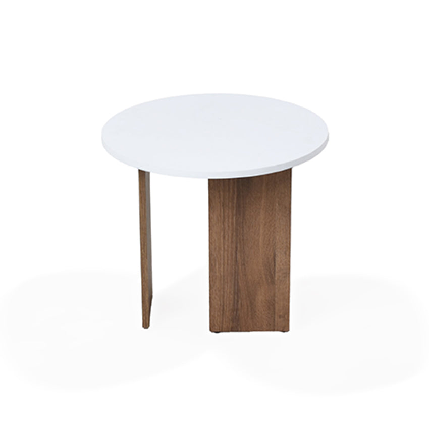 Mesa auxiliar maui blanco macula