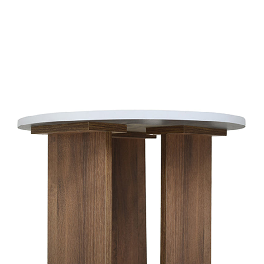 Mesa auxiliar maui blanco macula