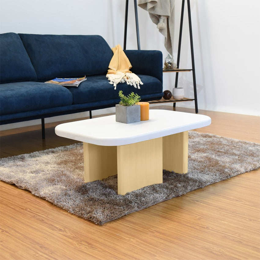Mesa de centro stone blanco