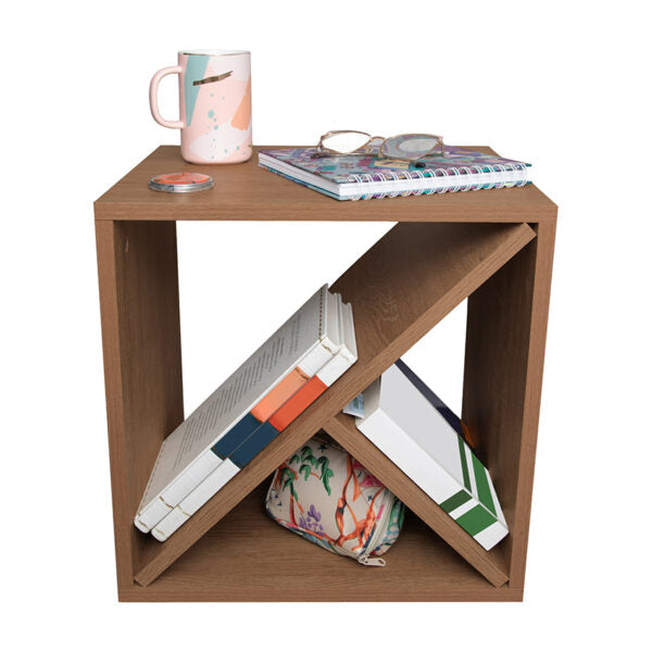 Mesa De Noche Capell Color Marrón