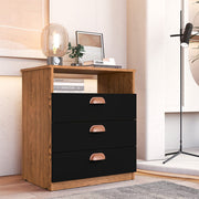 Mesa de noche zurich negro natural