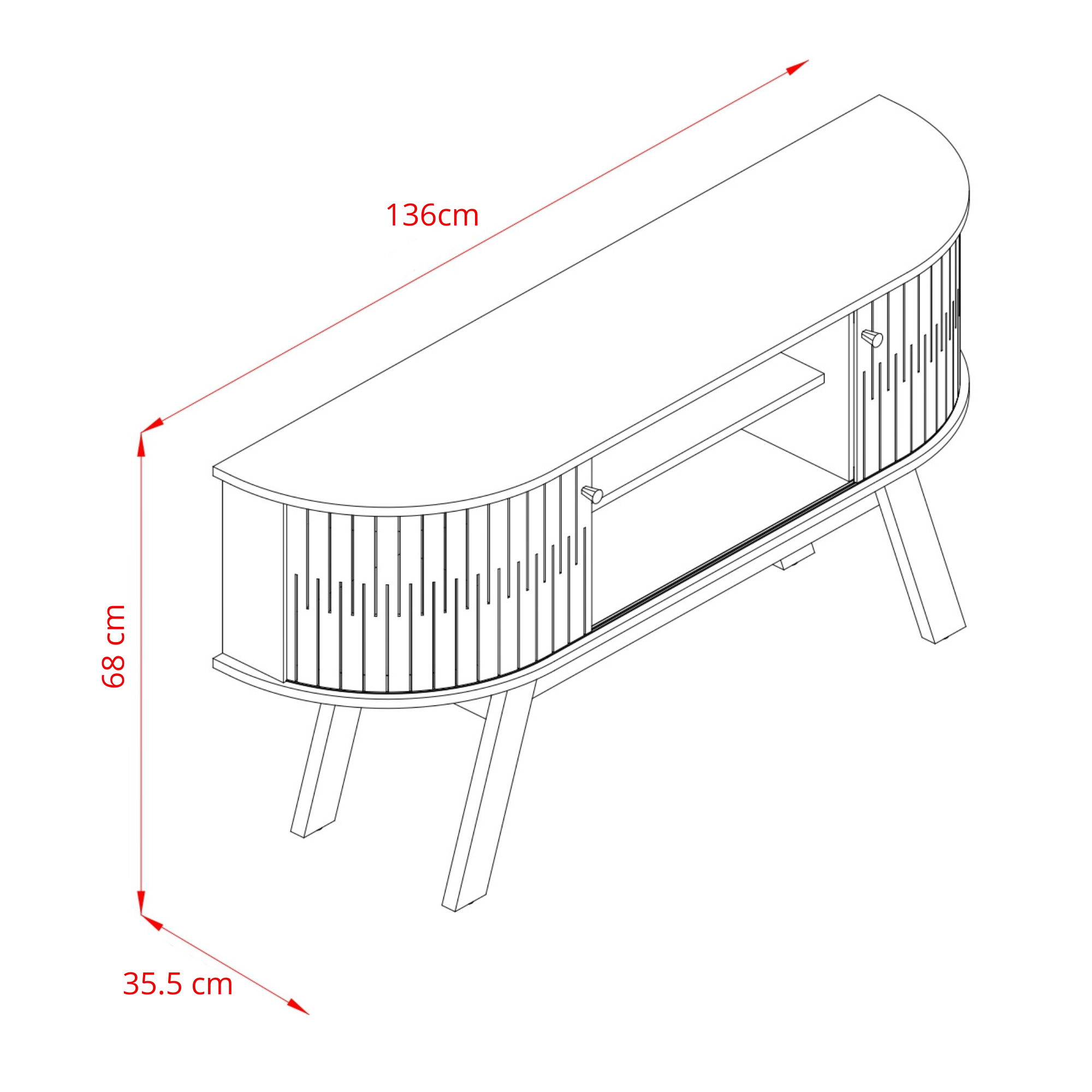 Mesa para TV 55" Atlas