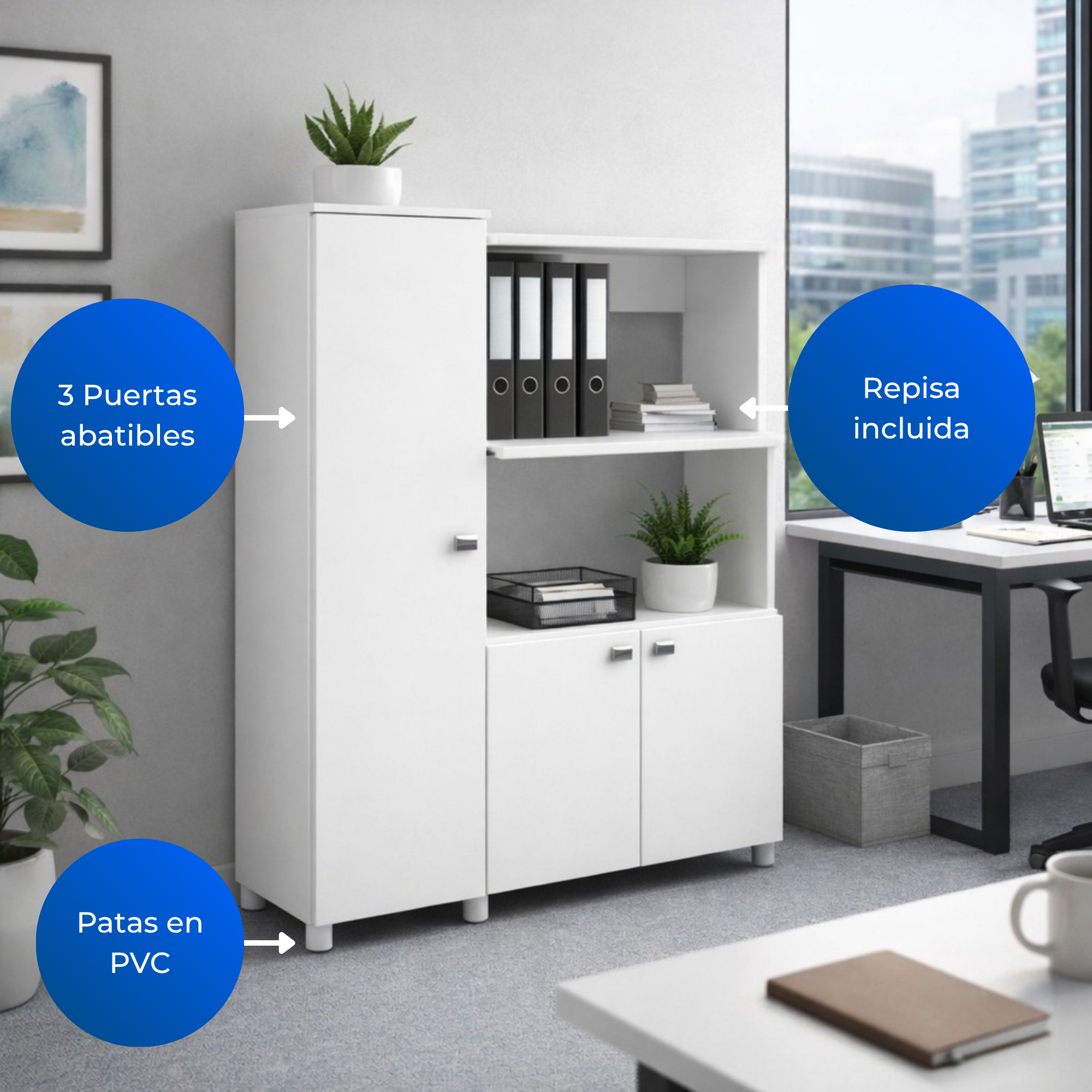 Mueble Multifuncional Niza Blanco