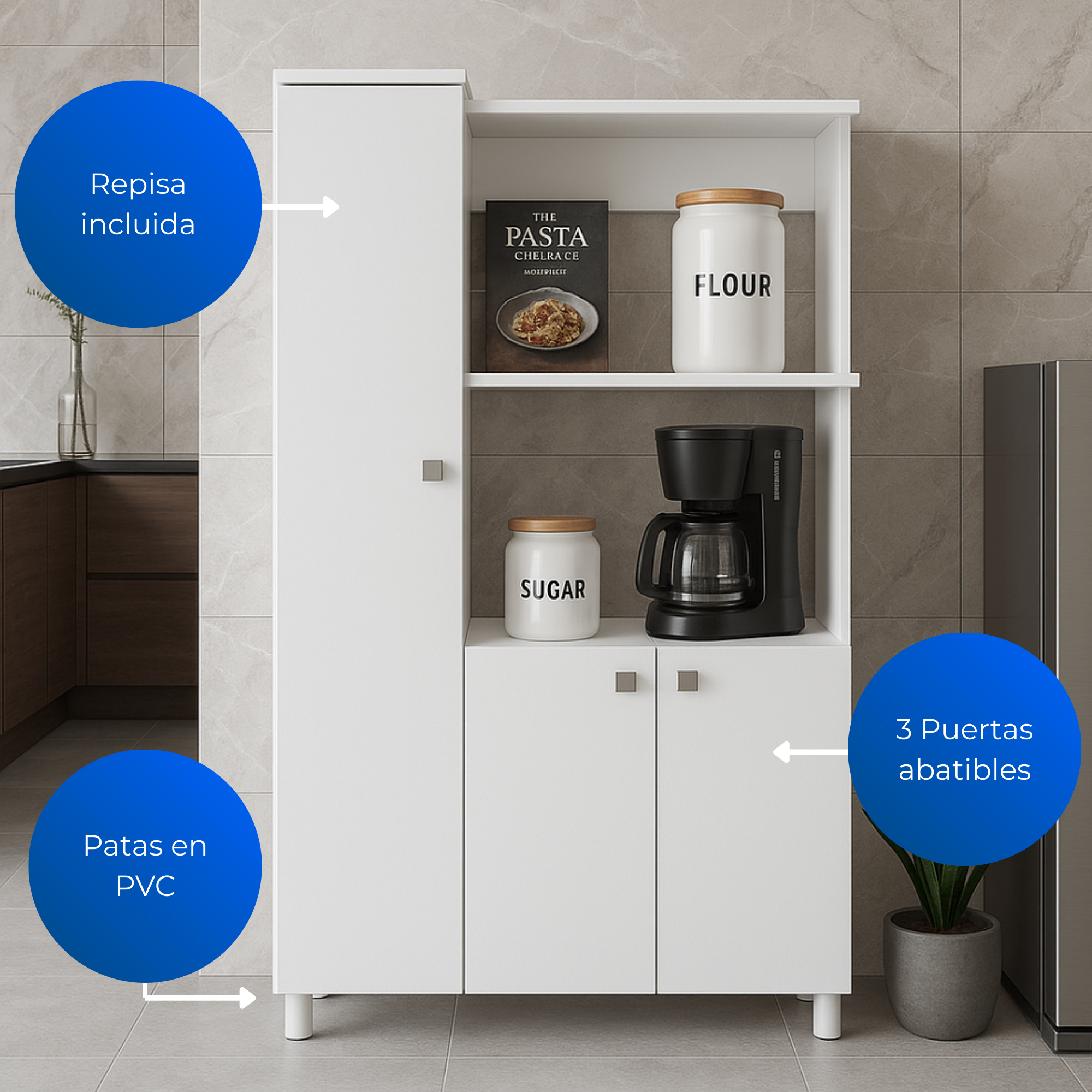 Mueble Auxiliar Segovia Blanco