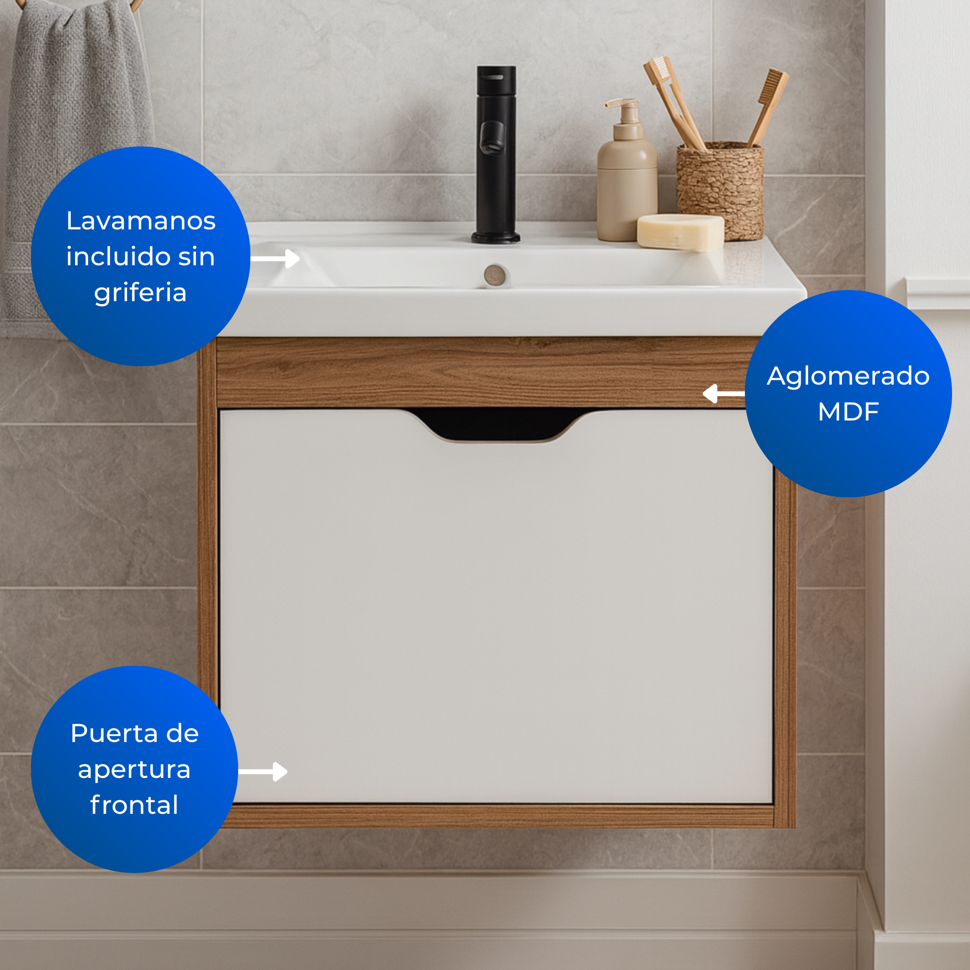 Mueble De Baño Con Lavamanos Graz