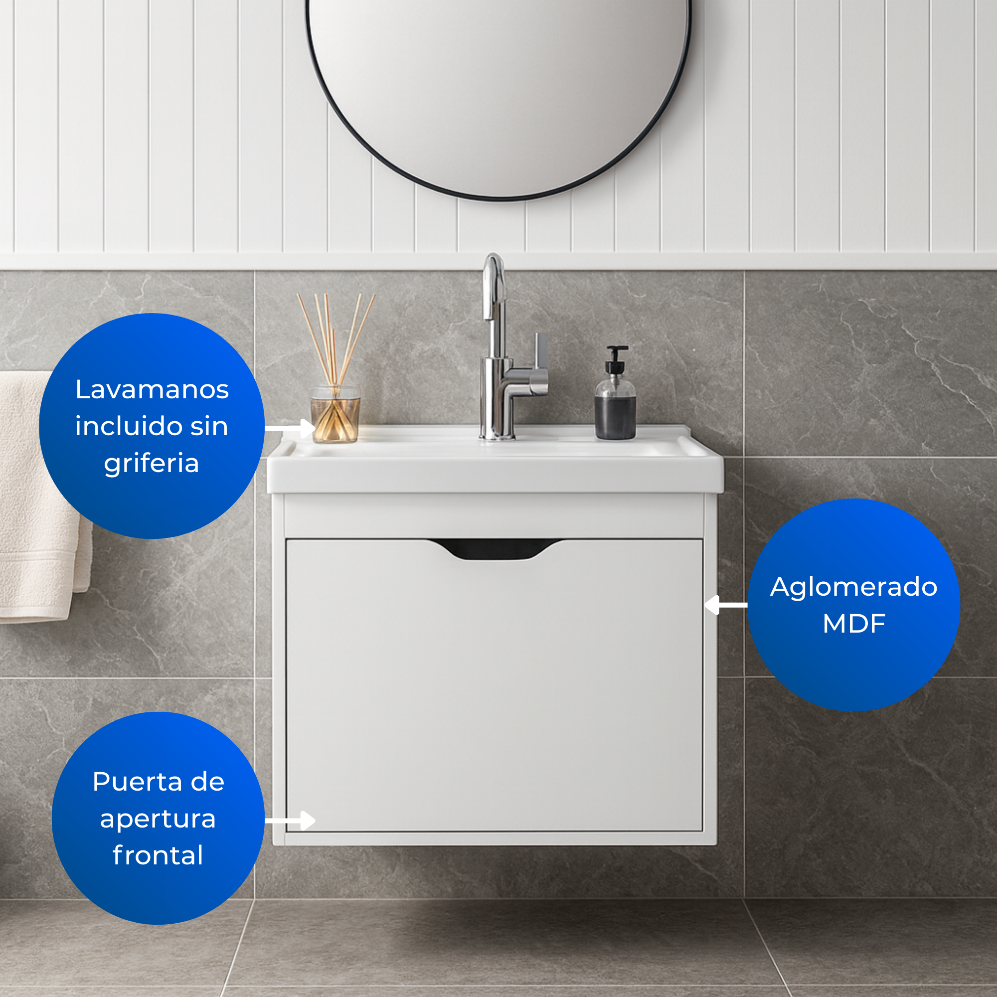 Mueble De Baño Con Lavamanos Graz