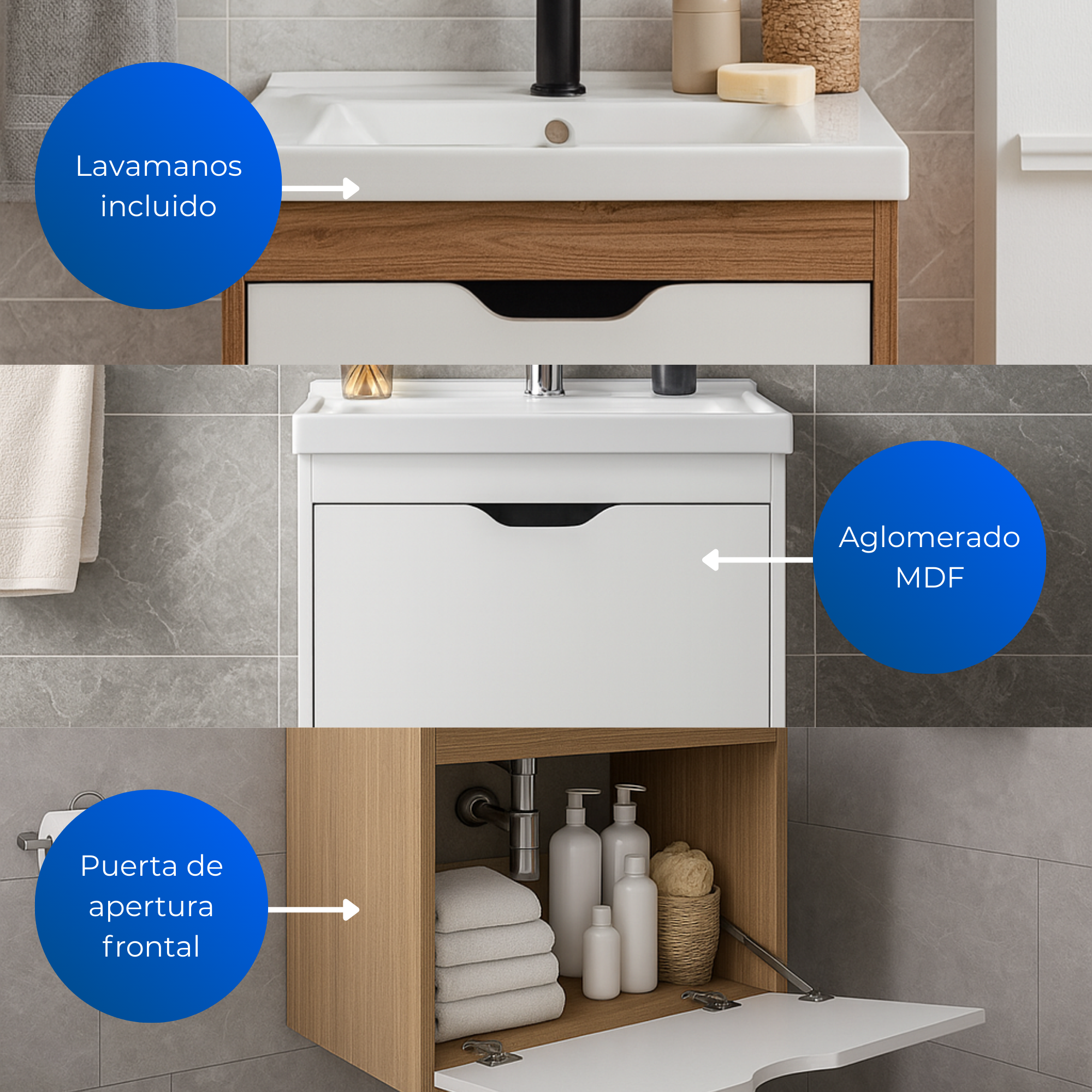 Mueble De Baño Con Lavamanos Graz