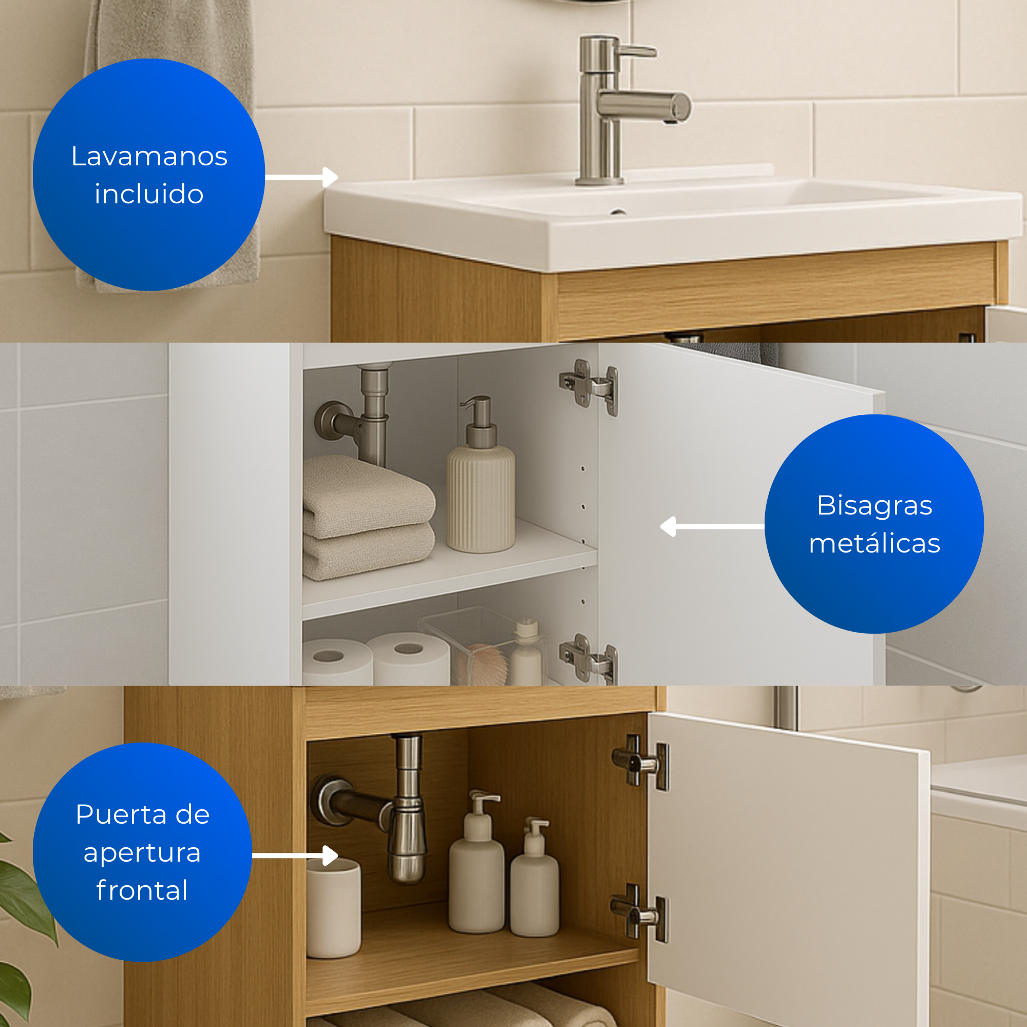 Mueble De Baño con Lavamanos Linz