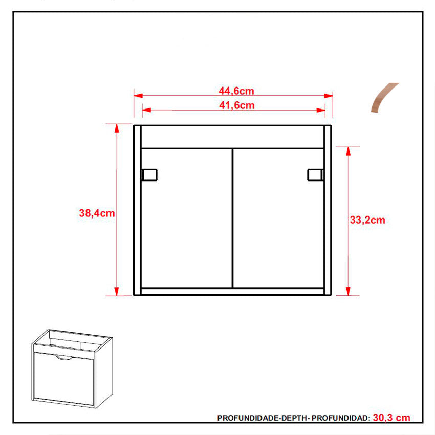Mueble de bano con lavamanos graz almendra