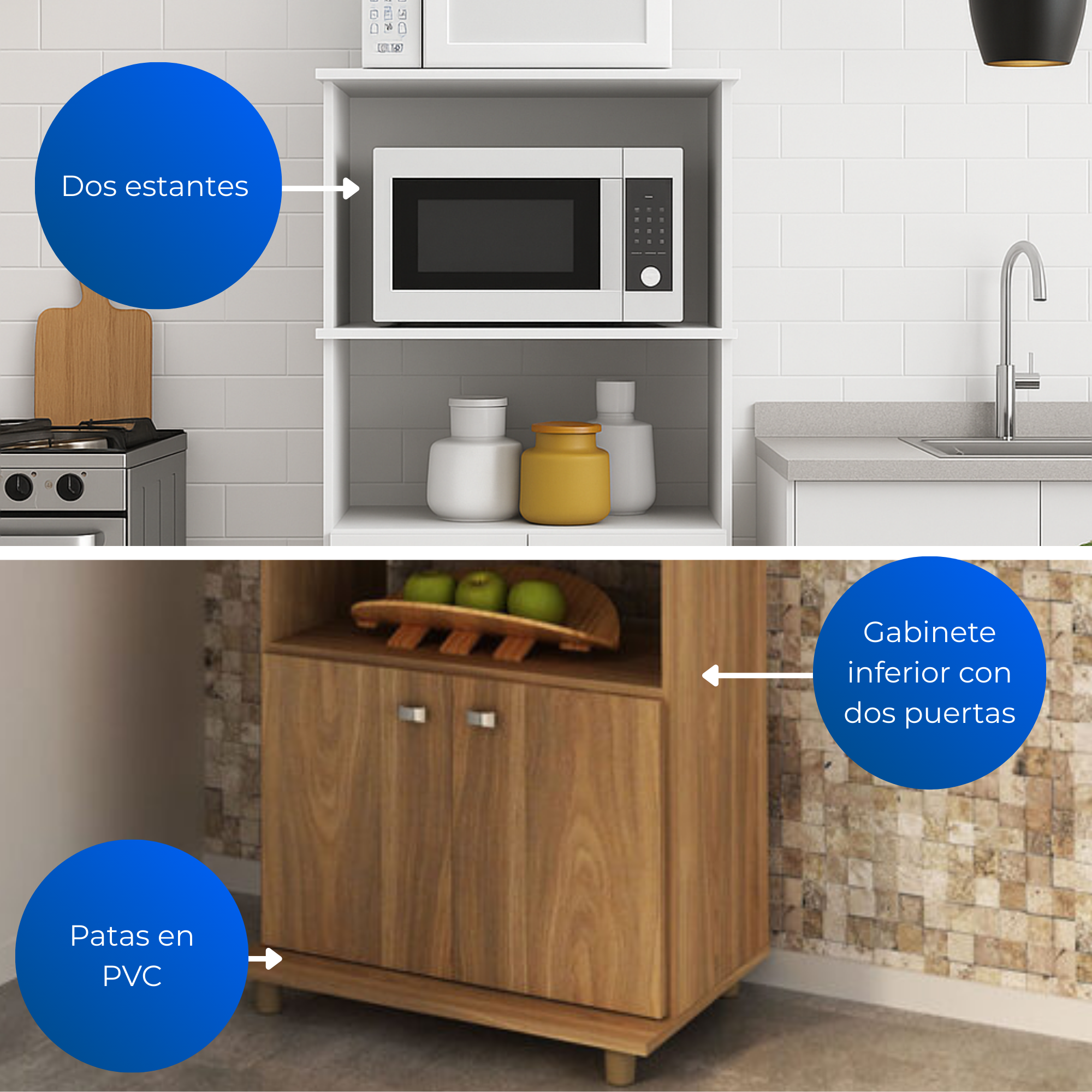 Mueble Auxiliar de Cocina Victoria