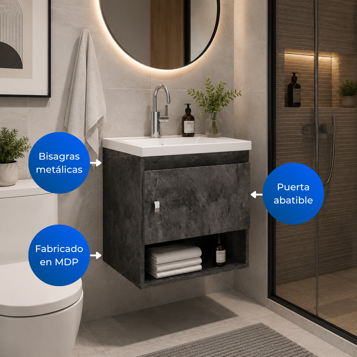 Mueble De Baño con Lavamanos Linz