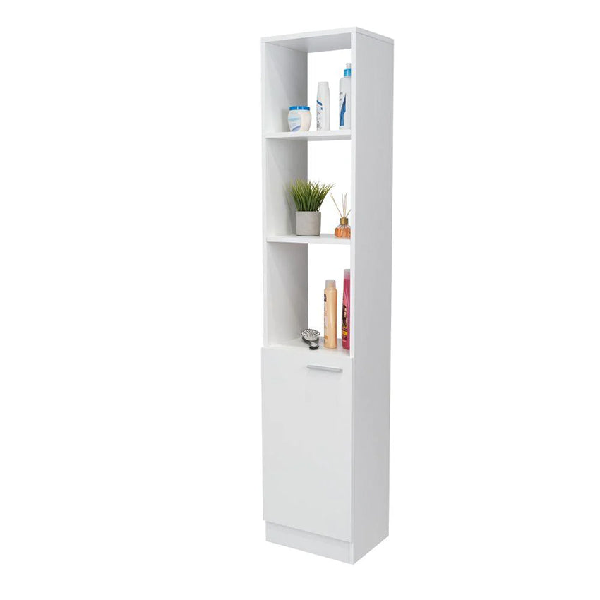 Mueble Esquinero Aqua, Blanco, con Variedad de Entrepaños