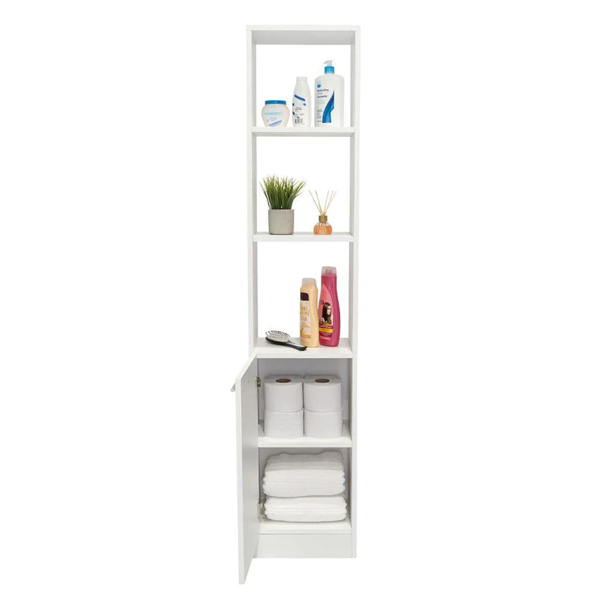 Mueble Esquinero Aqua, Blanco, con Variedad de Entrepaños