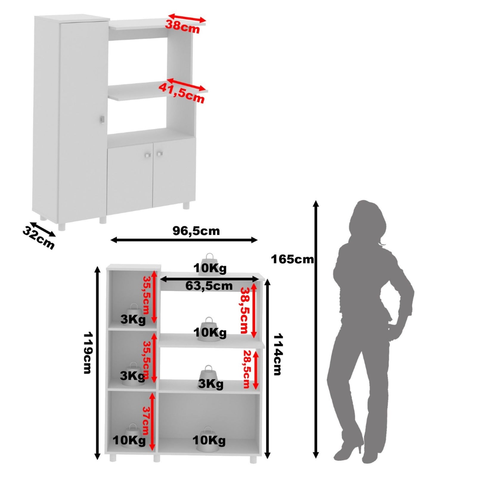 Mueble Multifuncional Niza Blanco