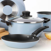 Olla blue con tapa azul celeste