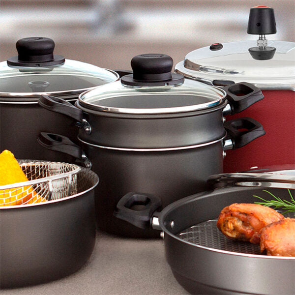 OLLA COCINA FUNCIONAL 20 CM GRIS