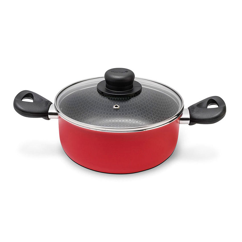 Olla red con tapa rojo
