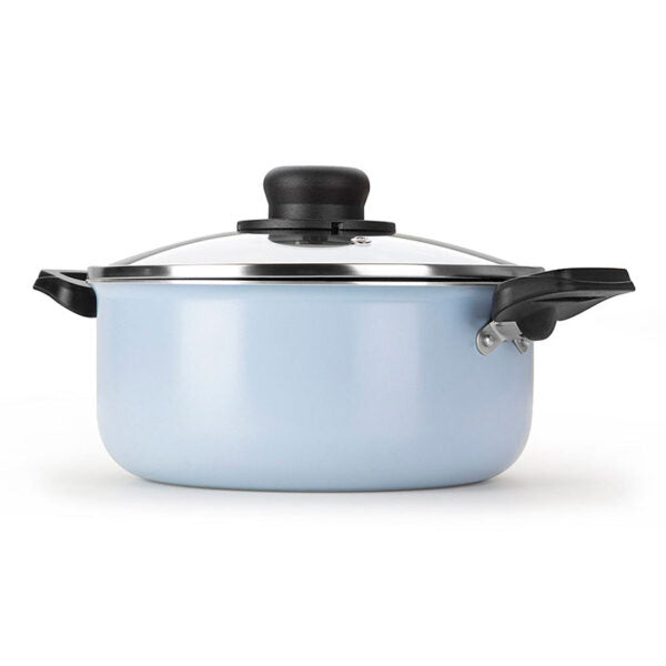 Olla Blue Con Tapa Azul Celeste