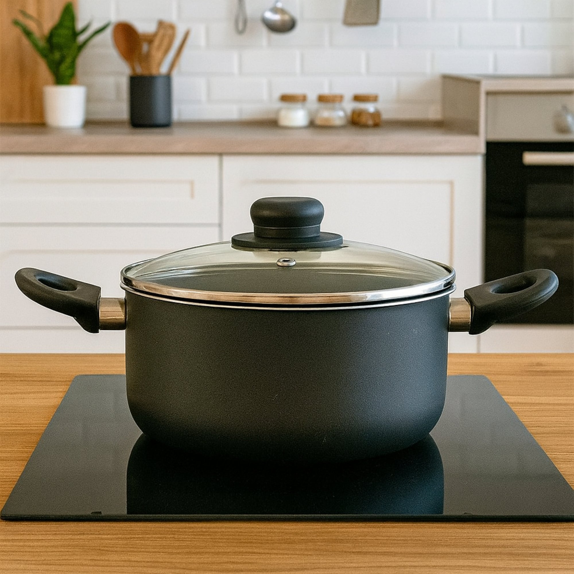 Olla Superior 26 cm Con Tapa Gris