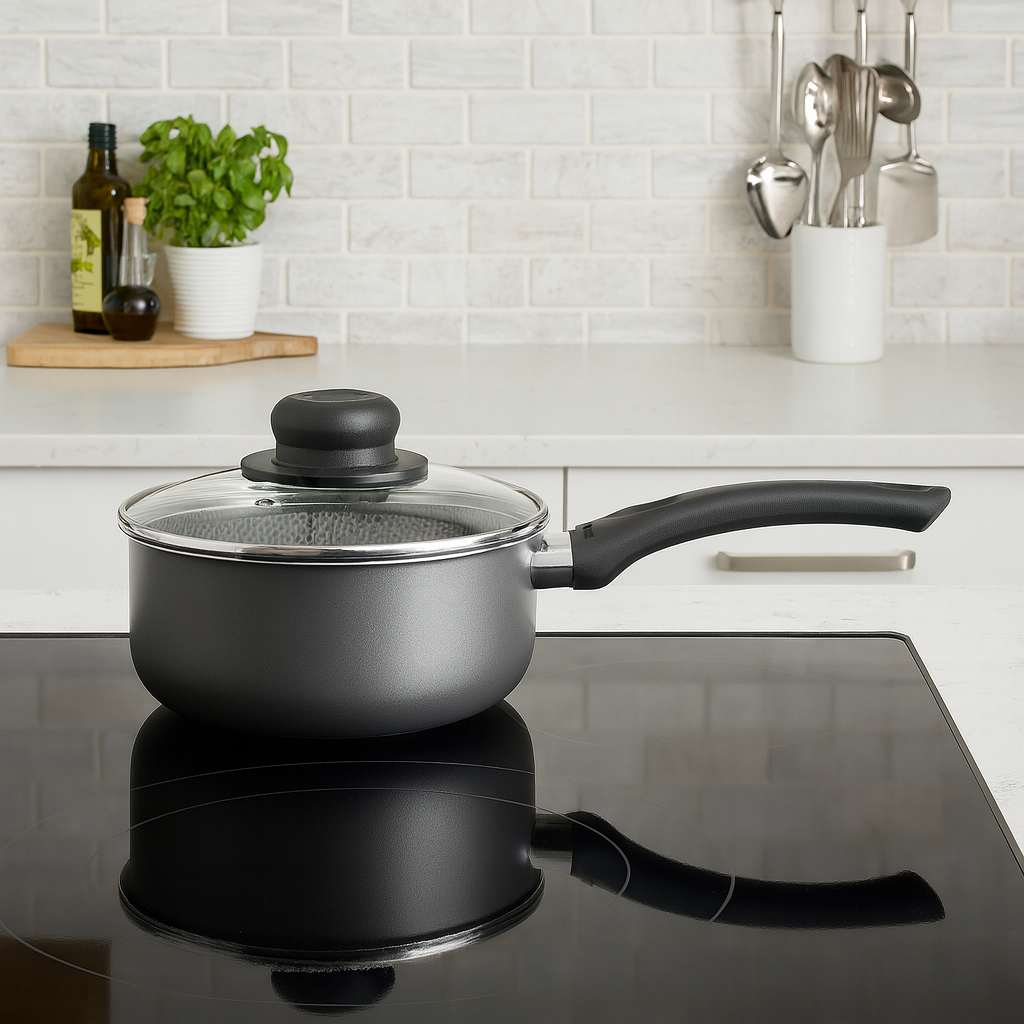 Olla Cacerola Superior Con Tapa Gris