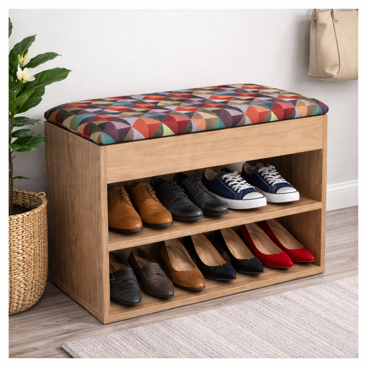 Mueble Organizador Zapatero 43x60x30cm Colors Madera