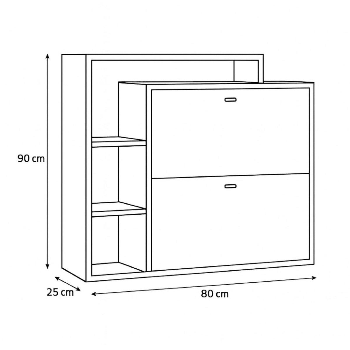 Organizador Zapatero Jenny 90x80x25cm Madera-Blanco
