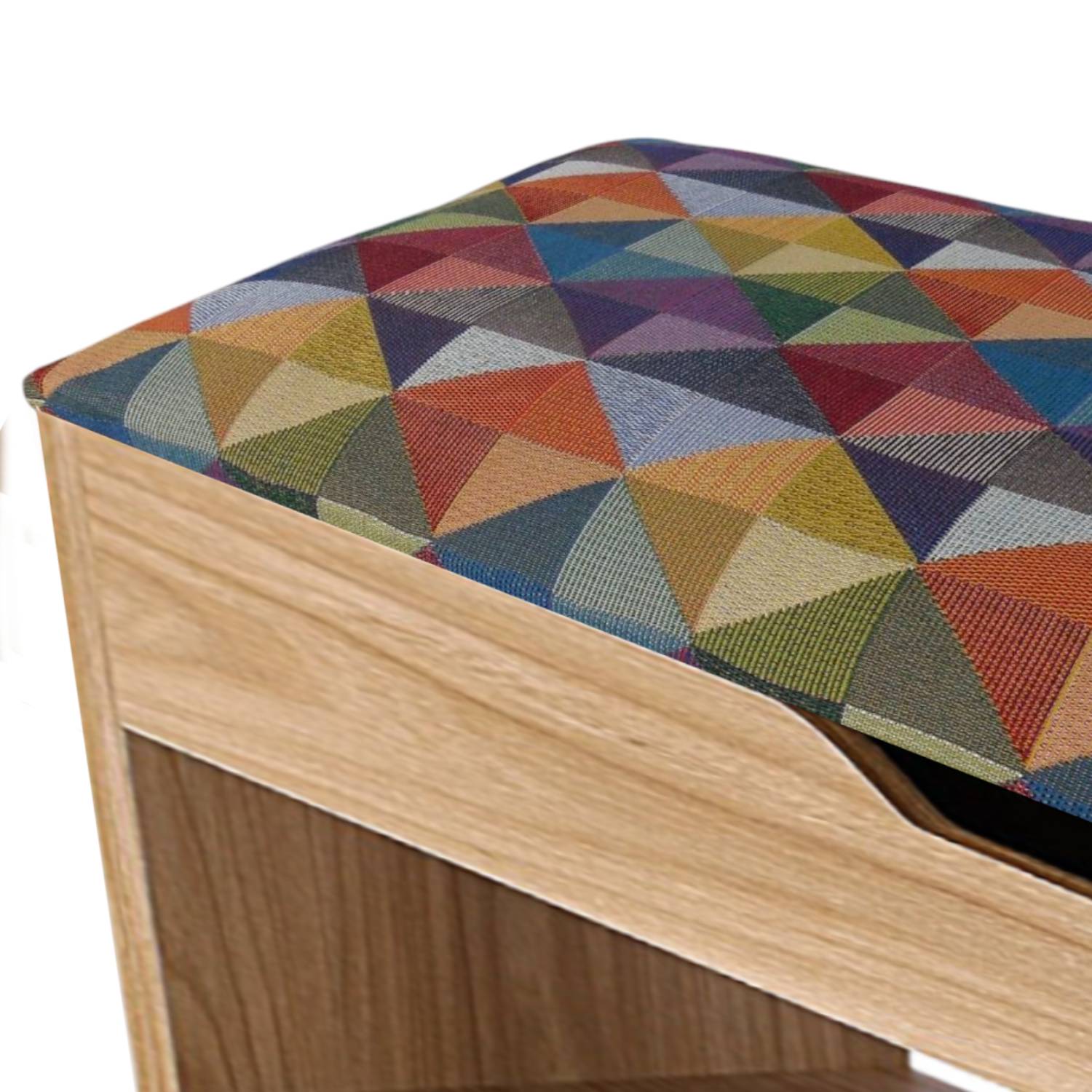 Combo Perchero Flotante +Mueble Organizador Baúl Zapatero Color madera