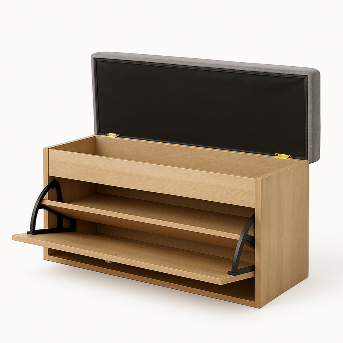 Organizador Zapatero Abatible - Baúl  47x80x25cm Gris Beige