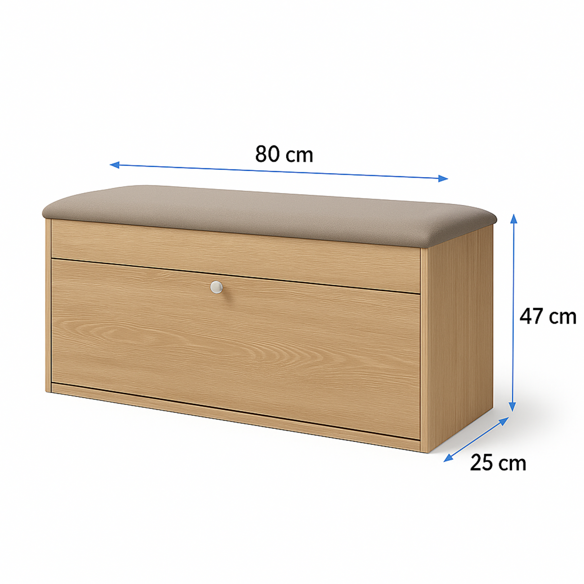 Organizador Zapatero Abatible - Baúl  47x80x25cm Gris Beige