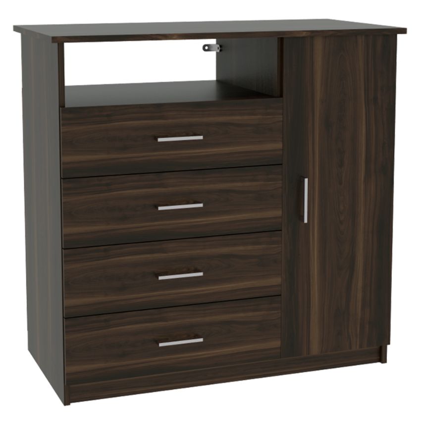 Organizador barlovento caoba, con cuatro cajones