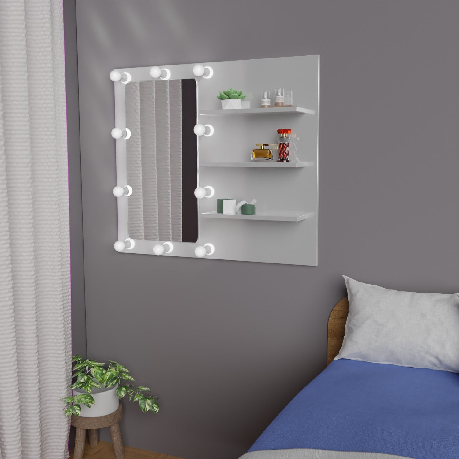 Panel Tocador Hollywood (70x80x15) Blanco