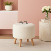 Puff Ovejo Tapizado 40x40x40cm Blanco