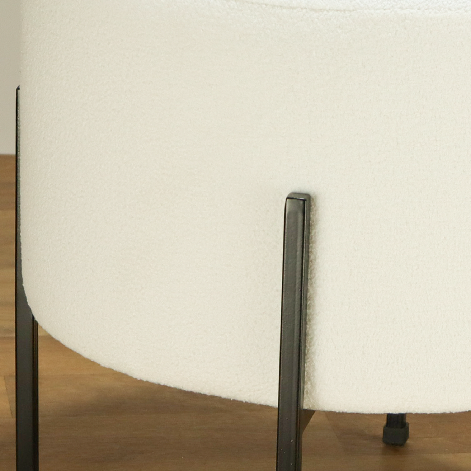 Puff Redonfo Dubai (40x40x40) Blanca Tipo Ovejo