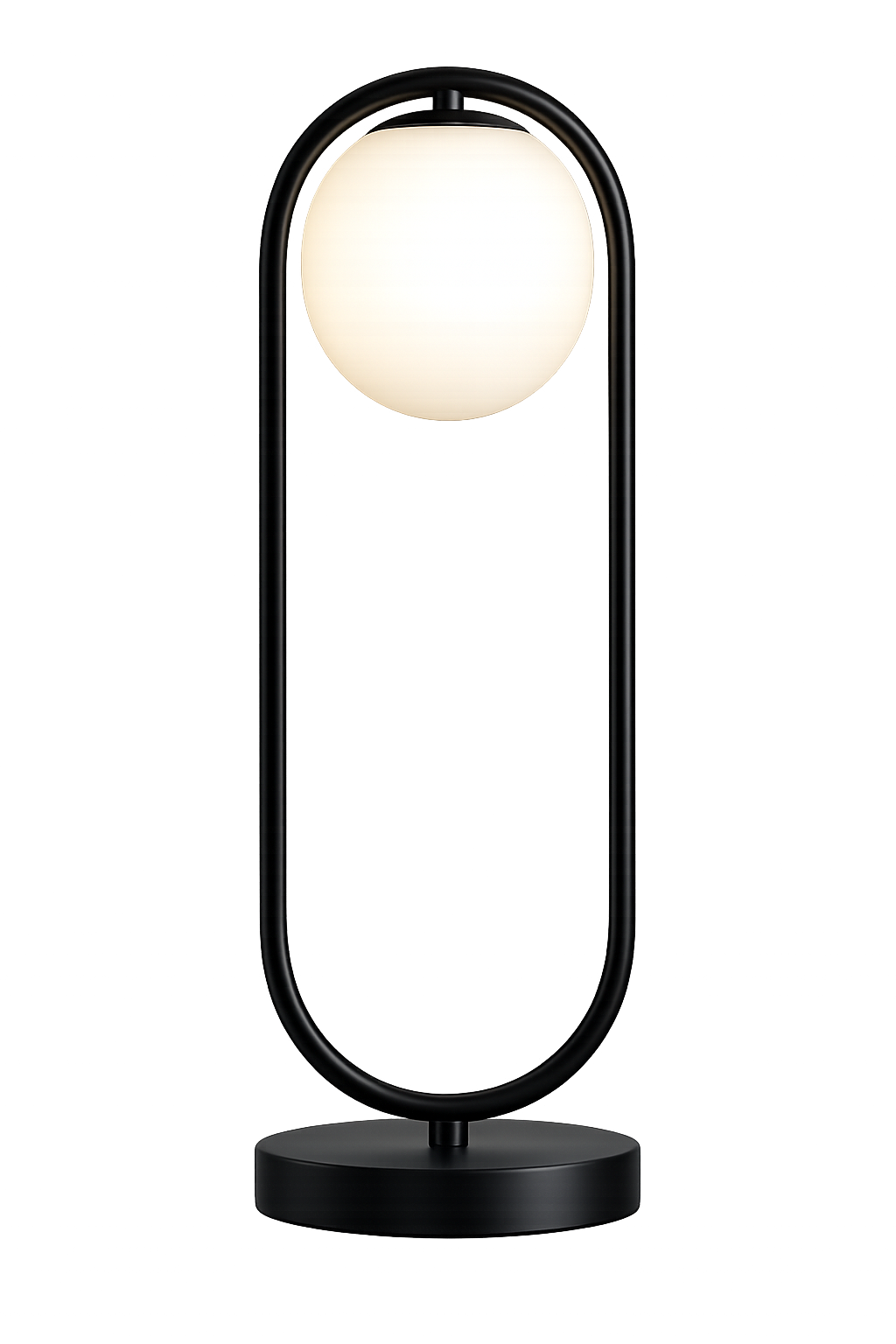 Luminaria Decorativa De Mesa Perla Blanco Negro
