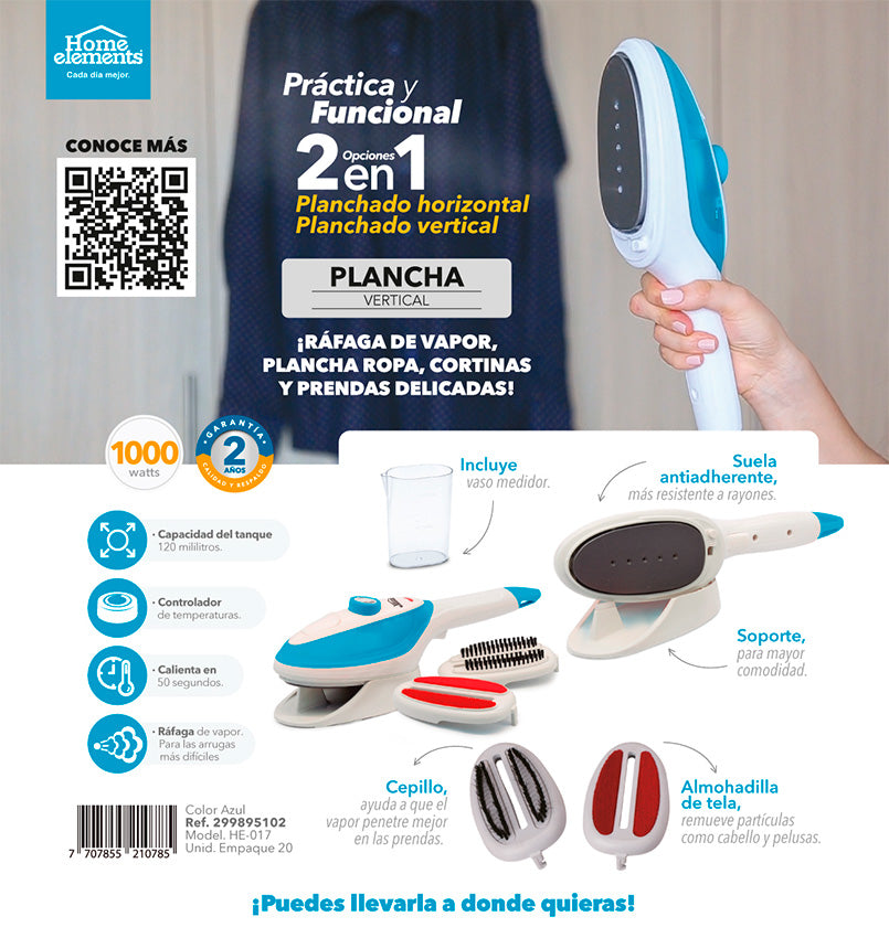Plancha vapor vertical home elements