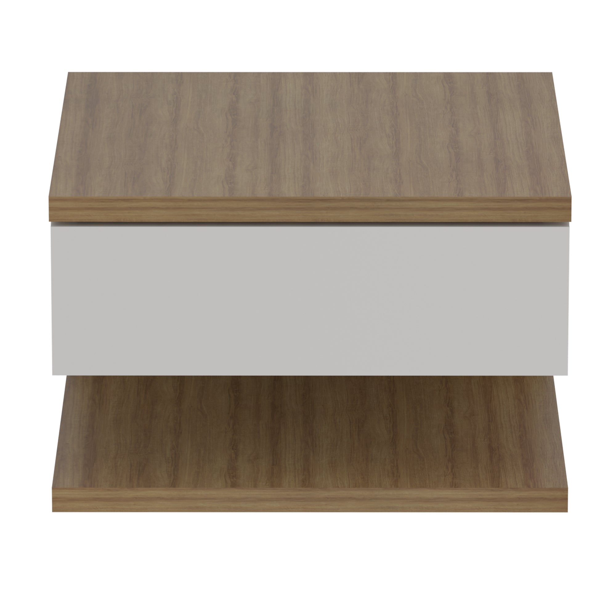 Mesa De Noche Roma Natural Blanco/Apagado