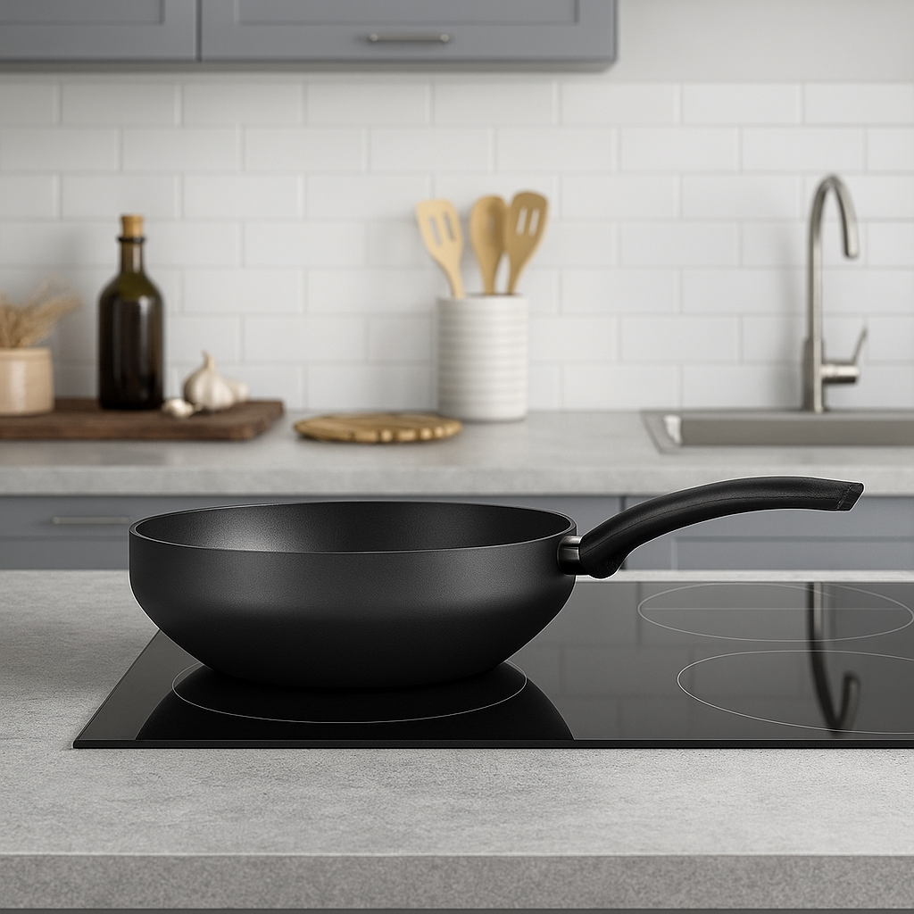 Sarten Wok Superior 28 cm Gris Sin Tapa