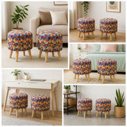 Set x 2 Und Puff Tapizado 39x40x40cm Colors