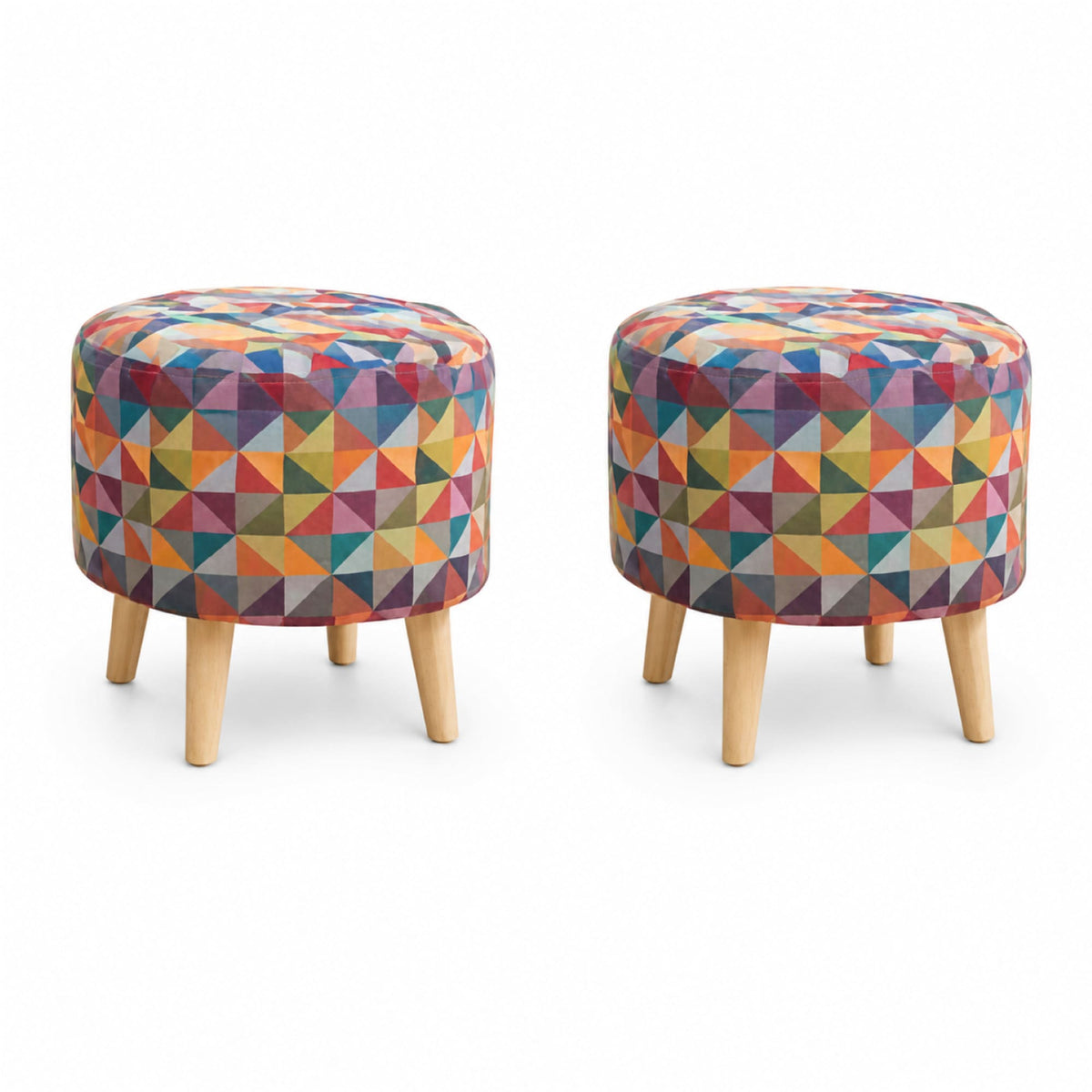 Set x 2 Und Puff Tapizado 39x40x40cm Colors