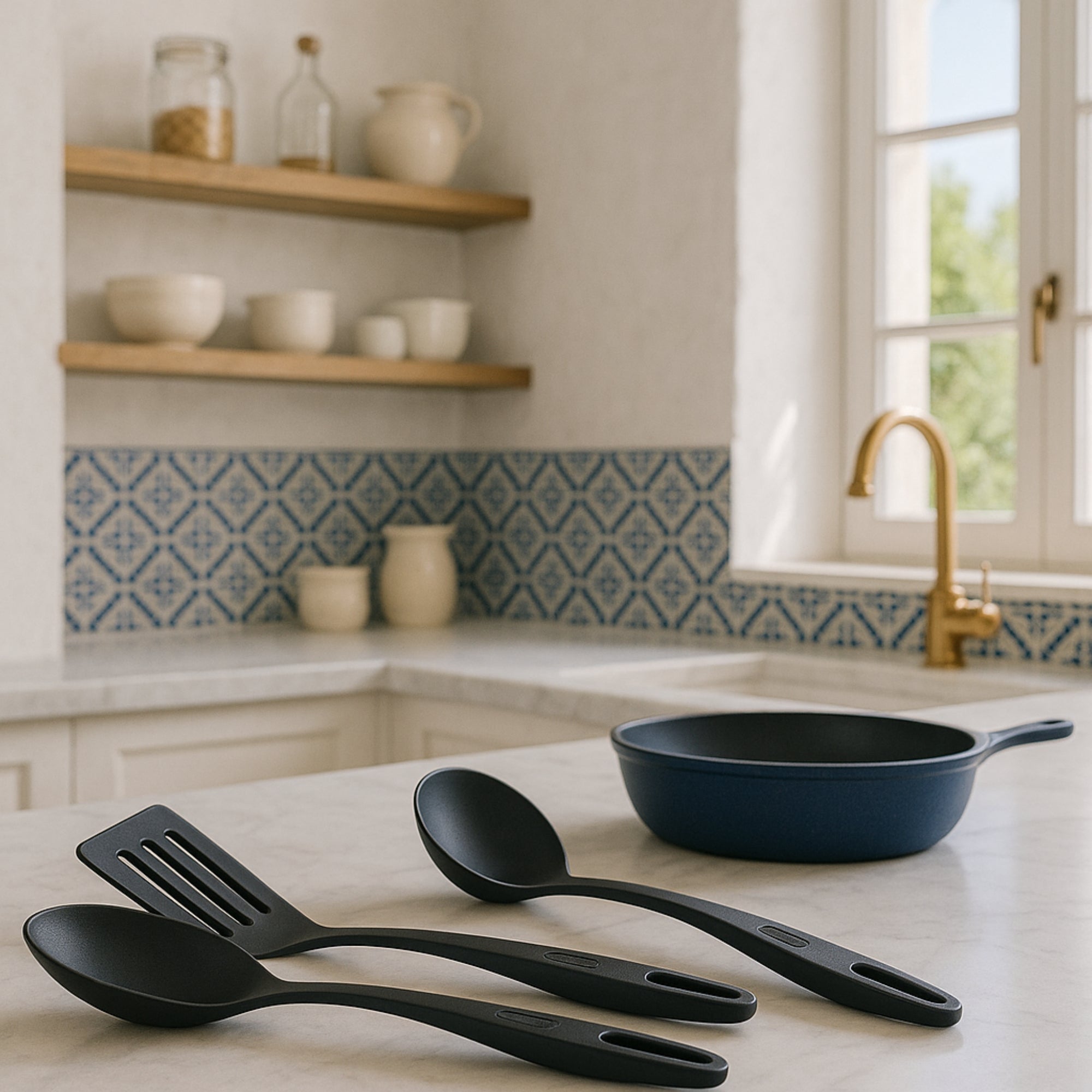Set 3 accesorios de cocina negro